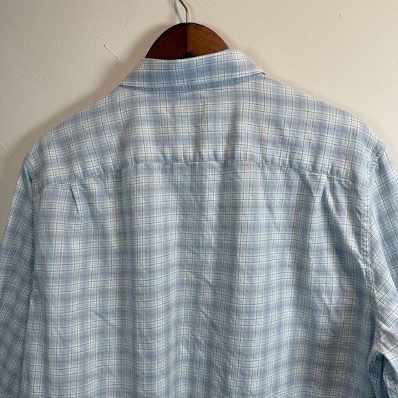 Faherty Long Sleeve Button Up Blue Plaid Men's Size XL - Picture 9 of 15